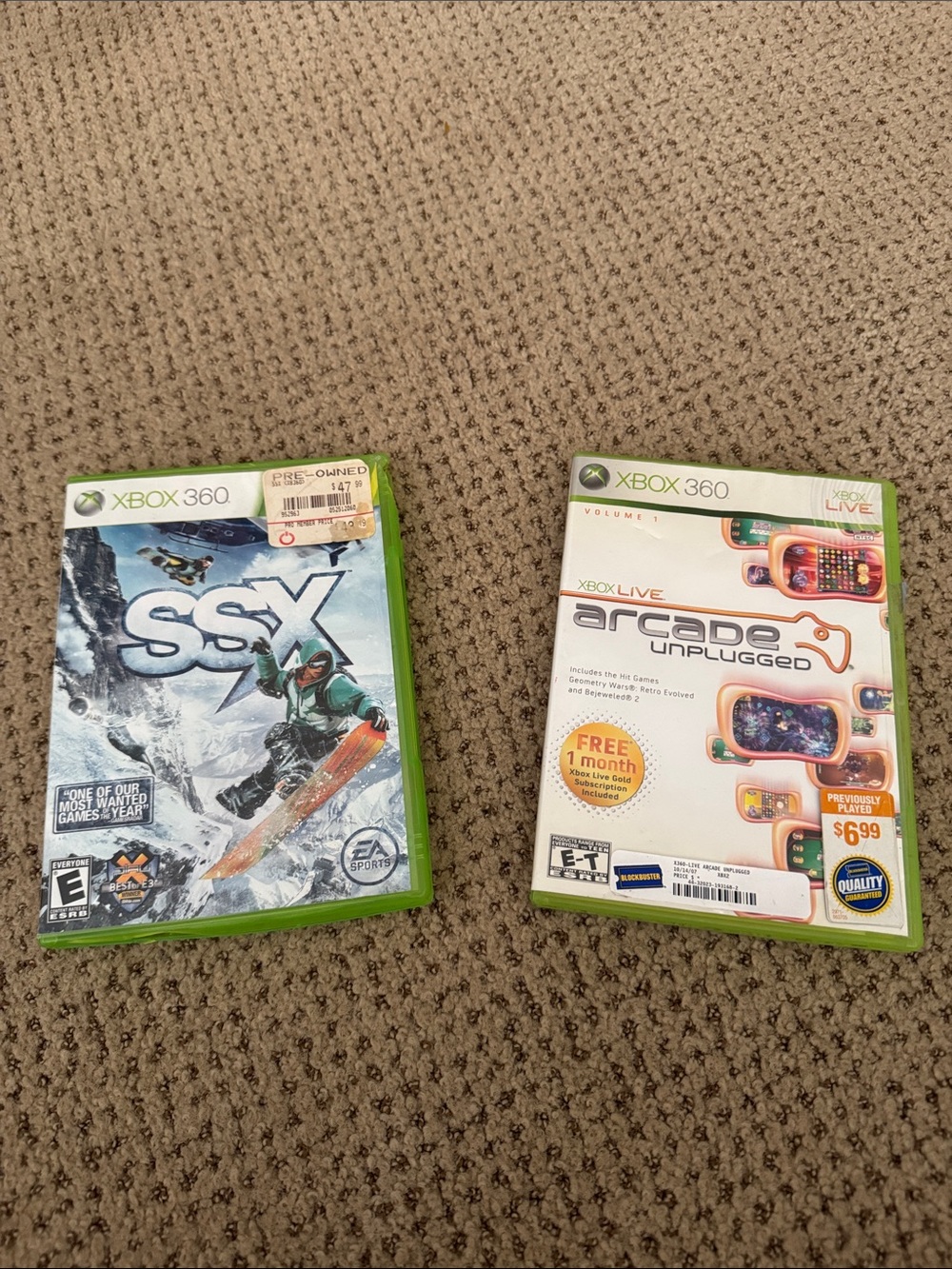 Microsoft Xbox 360 SSX & Arcade Unplugged — Green Cases